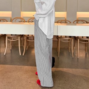 <b>썸머 스트라이프 밴딩 포켓 와이드 팬츠</b>