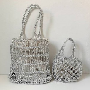 <b>실버 네트 그물 니트 백</b>