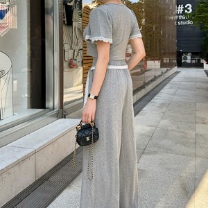 <b>골지 레이스 가디건 와이드팬츠 트레이닝 세트</b>